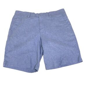 Banana Republic Core Temp Linen Blend  9" Inseam Shorts Men's Size 33 Blue